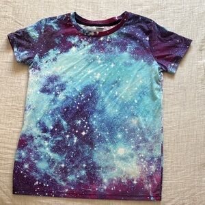 Funny Co Kid Galaxy Print Kids T-Shirt Size Medium
